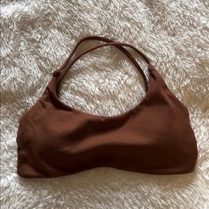 Crop Shop Boutique Ivy Sports Bra in Cappuccino